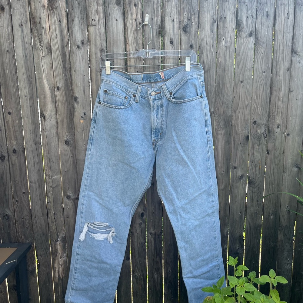 Levi's Blue Relaxed Jeans with Natural Distressing